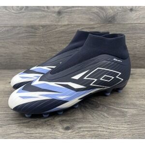 Lotto Solista‎ 200 VI Gravity FG Soccer Cleats Size Mens 13 Black Blue Laceless